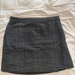 Abercrombie & Fitch Black Plaid Mini Skirt